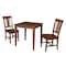 International Concepts Square 30x30 Dining Table with 2 Chairs, Espresso, 30 W, 30 L, 30 in H, Wood, Espresso K581-3030-C10-2 - alternate 1